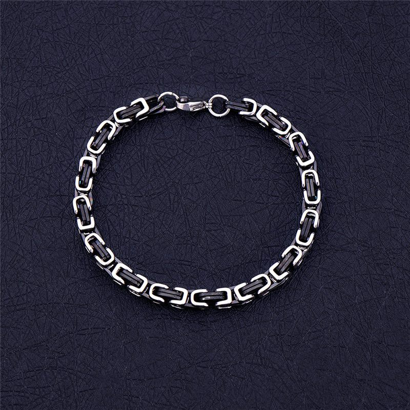 5mm 316L Stainless Steel Golden Plated Imperial Chain Bracelet